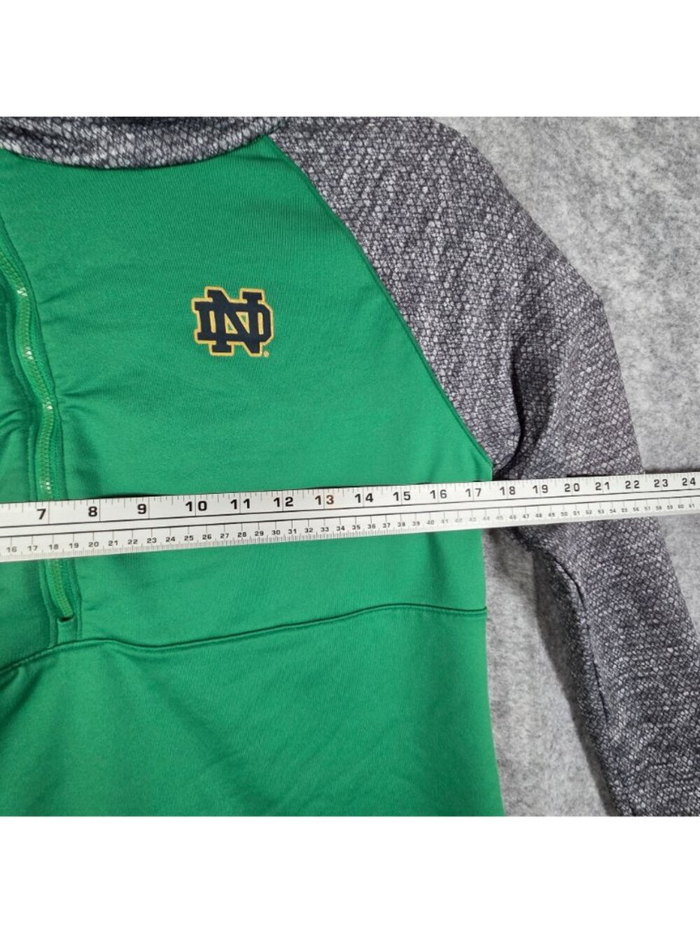 Under Armour Notre Dame Fighting Irish 1/4 Zip Pullover Green Size L - Picture 4 of 9
